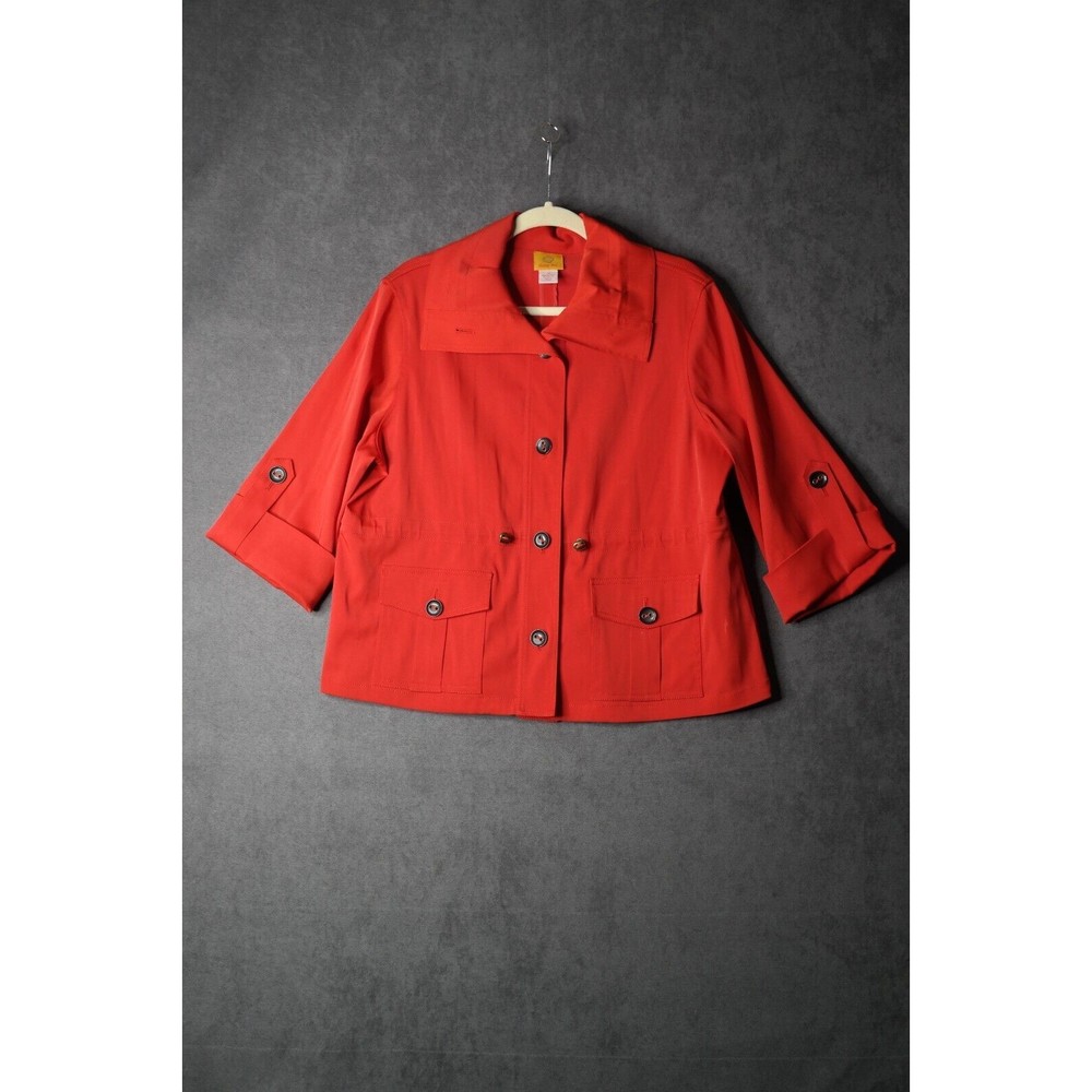 Ruby Rd. Red Button Jacket Size 14 - image 1